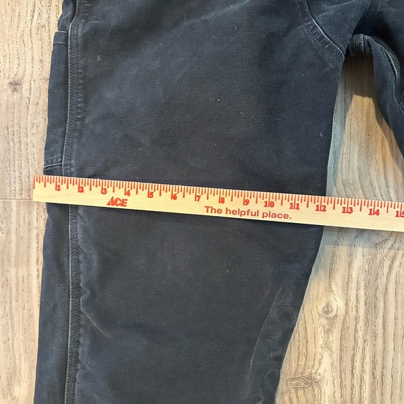 Carhartt Bib Overalls Men's 44x32 Relaxed Black Canvas Double Knee (102776-001) - Picture 11 of 16